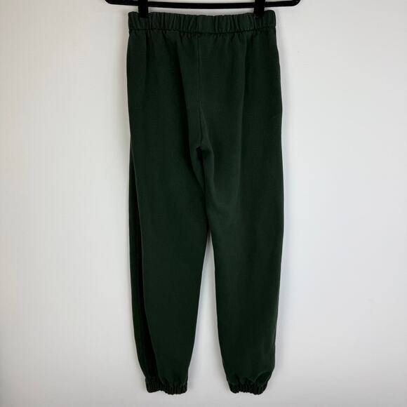 John Galt Womens Elastic Waistband Lounge Rosa Forest Green Jogger Sweatpants - Picture 2 of 10